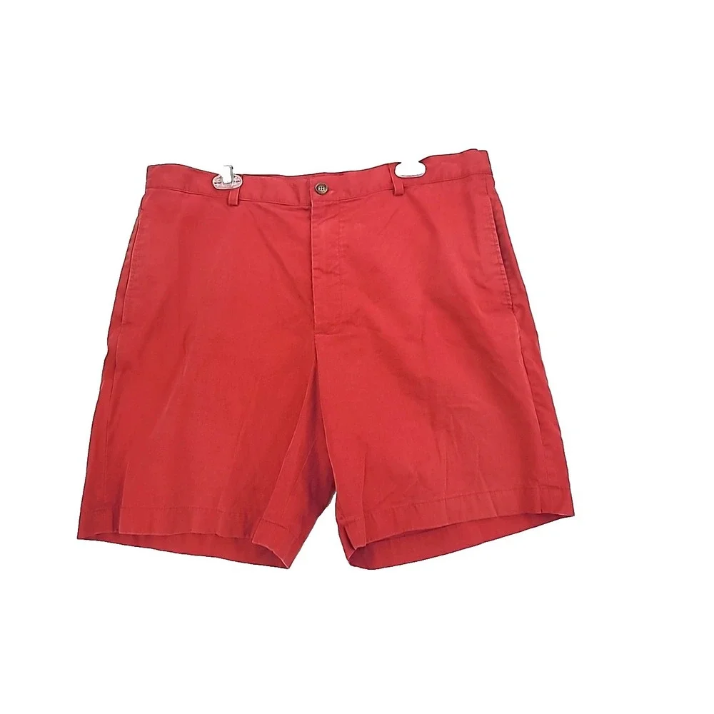 Brooks‎ Brothers 346 Shorts 100% Cotton Red Flat Front